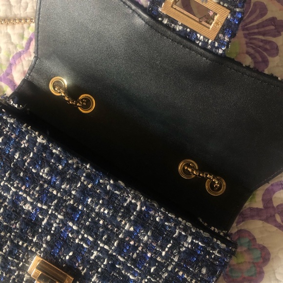 Tweed bag Mia & Luca preppy shoulder bag - Picture 3 of 6